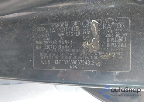 2008 Kia Sorento Lx from USA, damaged, VIN KNDJD735985794813